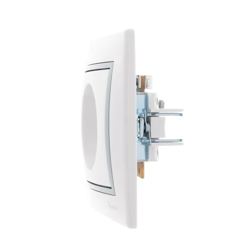 Розетка телевизионная оконечная TV СП Mira 16А IP20 с сер. вставкой бел. LEZARD 701-0215-130