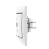Розетка компьютерная 1-м СП Mira RJ45 бел./сер. LEZARD 701-0215-139