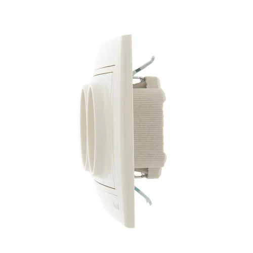 Розетка 2-м СП Mira 16А IP20 без заземл. со вставкой керамика крем. LEZARD 701-0303-128