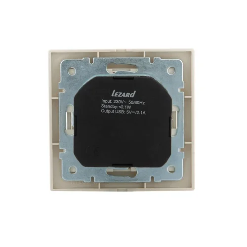 Розетка 1-м СП Mira 16А с заземл. + USB разъем крем. LEZARD 701-0303-181 Розетка 1-м СП Mira 16А с заземл. + USB разъем крем. LEZARD 701-0303-181
