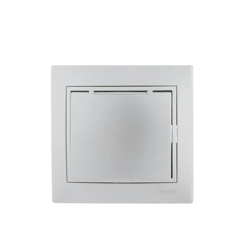 Розетка 1-м СП Mira 16А IP20 с заземл. с защ. крышкой со вставкой керамика сер. метал. LEZARD 701-10