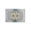 Розетка 2-м СП Mira 16А IP20 без заземл. со вставкой керамика сер. метал. LEZARD 701-1010-128 Розетка 2-м СП Mira 16А IP20 без заземл. со вставкой керамика сер. метал. LEZARD 701-1010-128