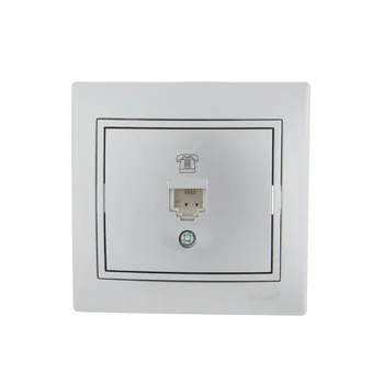 Розетка телефонная 1-м СП Mira RJ11 сер. метал. LEZARD 701-1010-137