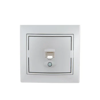 Розетка компьютерная 1-м СП Mira RJ45 сер. метал. LEZARD 701-1010-139
