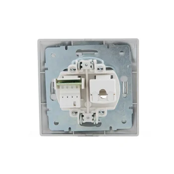 Розетка компьютерная + телефонная 2-м СП Mira RJ45 + RJ11 сер. метал. LEZARD 701-1010-143 Розетка компьютерная + телефонная 2-м СП Mira RJ45 + RJ11 сер. метал. LEZARD 701-1010-143