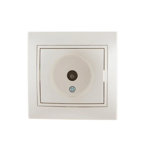 Розетка телевизионная проходная TV СП Mira 16А IP20 со вставкой жемчуж./бел. перламутр. LEZARD 701-3 Розетка телевизионная проходная TV СП Mira 16А IP20 со вставкой жемчуж./бел. перламутр. LEZARD 701-3