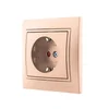 Розетка 1-м СП Mira 16А IP20 с заземл. защ. шторки со вставкой керамика свет. корич. перламутр. LEZA Розетка 1-м СП Mira 16А IP20 с заземл. защ. шторки со вставкой керамика свет. корич. перламутр. LEZA