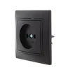 Розетка 1-м СП Mira 16А IP20 без заземл. со вставкой керамика черн. бархат LEZARD 701-4242-121