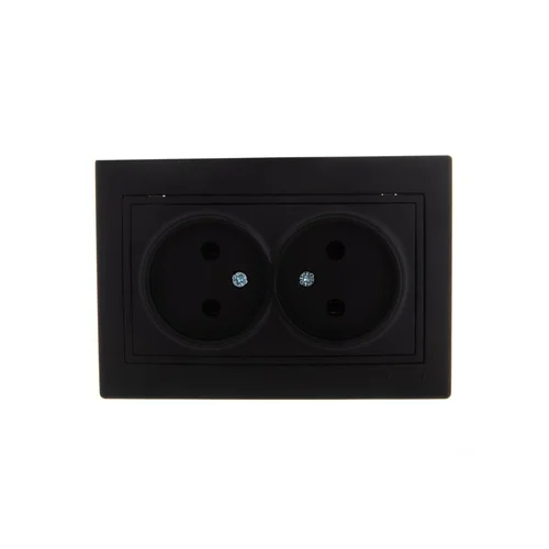 Розетка 2-м СП Mira 16А IP20 без заземл. со вставкой керамика черн. бархат LEZARD 701-4242-128 Розетка 2-м СП Mira 16А IP20 без заземл. со вставкой керамика черн. бархат LEZARD 701-4242-128