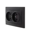 Розетка 2-м СП Mira 16А IP20 без заземл. со вставкой керамика черн. бархат LEZARD 701-4242-128 Розетка 2-м СП Mira 16А IP20 без заземл. со вставкой керамика черн. бархат LEZARD 701-4242-128