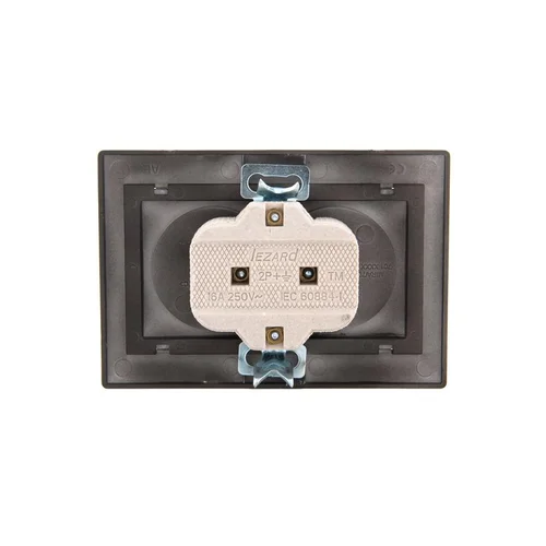 Розетка 2-м СП Mira 16А IP20 без заземл. со вставкой керамика черн. бархат LEZARD 701-4242-128 Розетка 2-м СП Mira 16А IP20 без заземл. со вставкой керамика черн. бархат LEZARD 701-4242-128