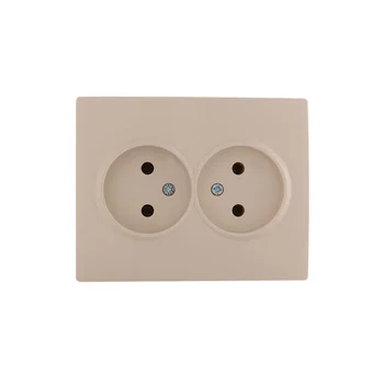 Розетка 2-м СП Karina 16А IP20 без заземл. термопласт крем. LEZARD 707-0300-128B