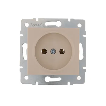 Розетка 1-м СП Karina 16А IP20 без заземл. термопласт механизм крем. LEZARD 707-0388-121B