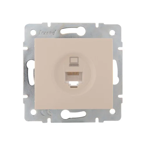 Розетка компьютерная 1-м СП Karina RJ45 механизм крем. LEZARD 707-0388-139 Розетка компьютерная 1-м СП Karina RJ45 механизм крем. LEZARD 707-0388-139