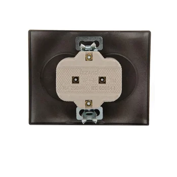 Розетка 2-м СП Karina 16А IP20 без заземл. термопласт черн. бархат LEZARD 707-4200-128B