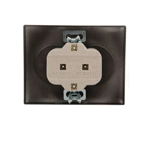 Розетка 2-м СП Karina 16А IP20 без заземл. термопласт черн. бархат LEZARD 707-4200-128B