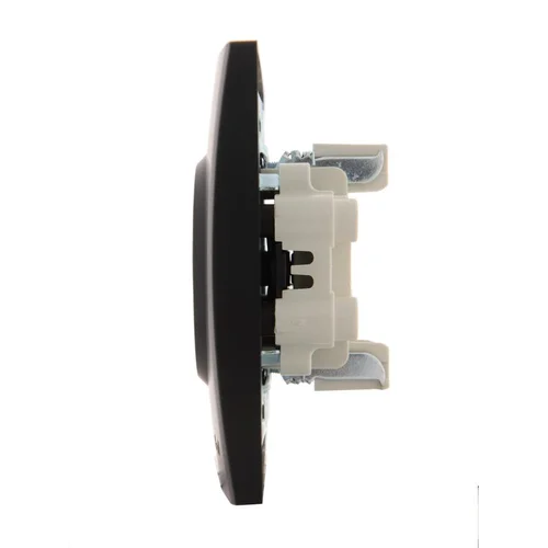 Розетка 2-м СП Karina 16А IP20 без заземл. термопласт черн. бархат LEZARD 707-4200-128B