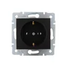 Розетка 1-м СП Karina с заземл. термопласт механизм черн. бархат LEZARD 707-4288-122B