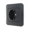 Розетка 1-м СП Karina с заземл. термопласт механизм черн. бархат LEZARD 707-4288-122B