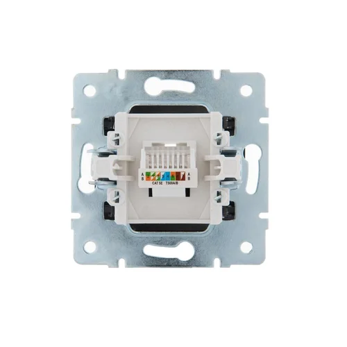 Розетка компьютерная 1-м СП Karina RJ45 механизм черн. бархат LEZARD 707-4288-139