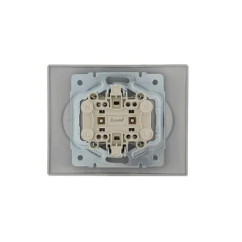 Розетка 2-м СП Karina 16А IP20 без заземл. термопласт матов. серебр. LEZARD 707-4300-128B