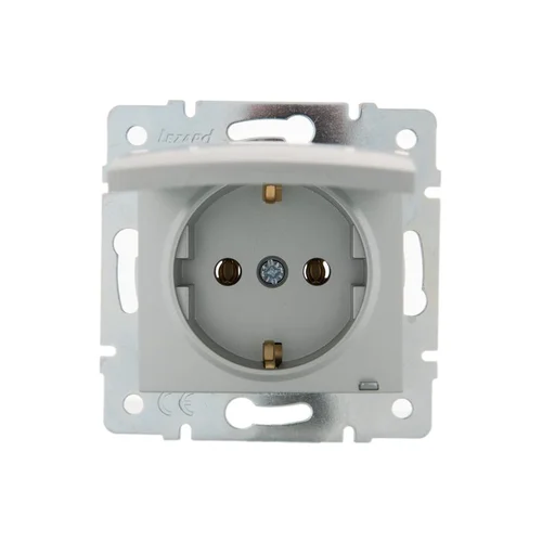 Розетка 1-м СП Karina с заземл. с крышкой термопласт механизм матов. серебр. LEZARD 707-4388-123B Розетка 1-м СП Karina с заземл. с крышкой термопласт механизм матов. серебр. LEZARD 707-4388-123B