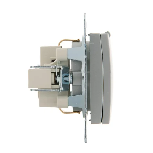 Розетка 1-м СП Karina с заземл. с крышкой термопласт механизм матов. серебр. LEZARD 707-4388-123B Розетка 1-м СП Karina с заземл. с крышкой термопласт механизм матов. серебр. LEZARD 707-4388-123B