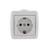 Розетка 1-м ОП Nata 16А IP20 с заземл. керамика бел. LEZARD 710-0200-122