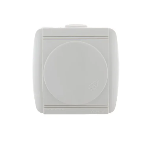 Розетка 1-м ОП Nata 16А IP20 с заземл. с защ. крышкой керамика бел. LEZARD 710-0200-123