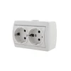 Розетка 2-м ОП Nata 16А IP20 с заземл. керамика бел. LEZARD 710-0200-127 Розетка 2-м ОП Nata 16А IP20 с заземл. керамика бел. LEZARD 710-0200-127