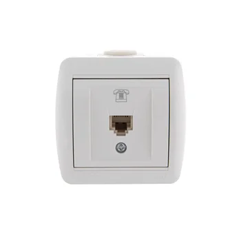 Розетка телефонная 1-м ОП Nata RJ11 бел. LEZARD 710-0200-137