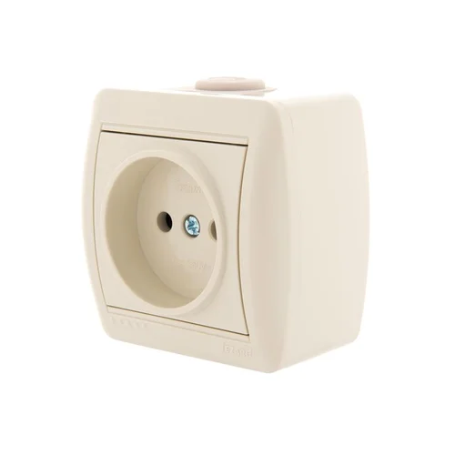 Розетка 1-м ОП Nata 16А IP20 без заземл. керамика крем. LEZARD 710-0300-121 Розетка 1-м ОП Nata 16А IP20 без заземл. керамика крем. LEZARD 710-0300-121
