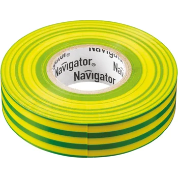 Изолента ПВХ 19мм (рул.20м) жел/зел. NIT-A19-20/YG Navigator 71115 Изолента ПВХ 19мм (рул.20м) жел/зел. NIT-A19-20/YG Navigator 71115