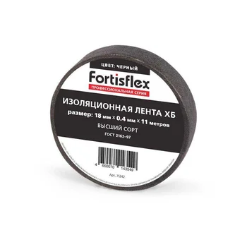 Изолента ХБ 18х0.4х11 черн. Fortisflex 71242 Изолента ХБ 18х0.4х11 черн. Fortisflex 71242