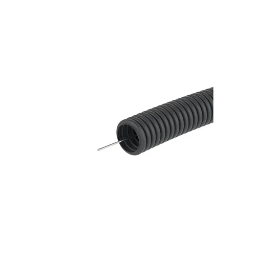 Труба гофрированная ПНД гибкая легкая d25мм с протяжкой черн. (уп.50м) DKC 71725