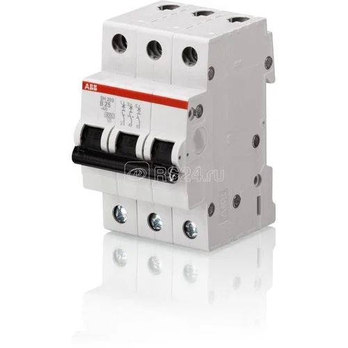 Выключатель автоматический модульный 3п C 63А 6кА S203 ABB 2CDS253001R0634