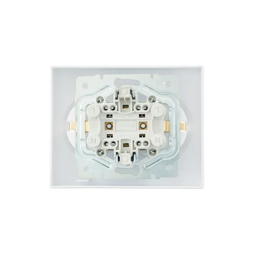 Розетка 2-м СП VESNA с заземл. ПБТ бел. LEZARD 742-0200-127B