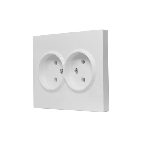 Розетка 2-м СП VESNA без заземл. ПБТ бел. LEZARD 742-0200-128B