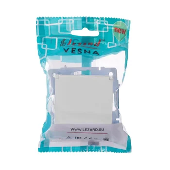 Розетка 1-м СП Vesna с заземл. с крышкой ПБТ механизм бел. LEZARD 742-0288-123B