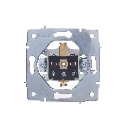 Розетка 1-м СП Vesna с заземл. с крышкой ПБТ механизм бел. LEZARD 742-0288-123B