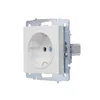 Розетка 1-м СП Vesna с заземл. защ. шторки ПБТ механизм бел. LEZARD 742-0288-124B