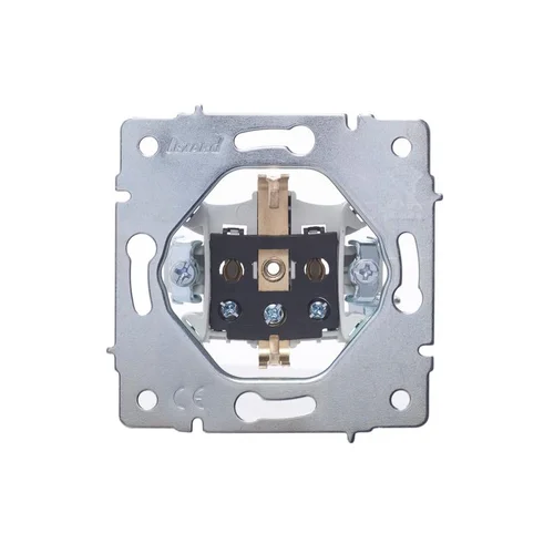 Розетка 1-м СП Vesna с заземл. защ. шторки ПБТ механизм бел. LEZARD 742-0288-124B