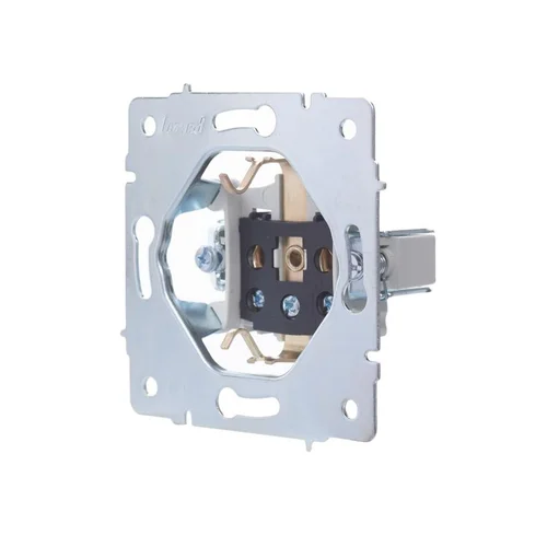 Розетка 1-м СП Vesna с заземл. защ. шторки ПБТ механизм бел. LEZARD 742-0288-124B