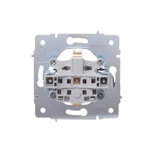 Розетка 1-м СП Vesna с заземл. защ. шторки ПБТ механизм бел. LEZARD 742-0288-124B