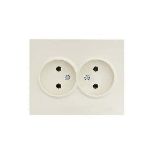 Розетка 2-м СП VESNA без заземл. ПБТ кремов. LEZARD 742-0300-128B
