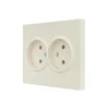 Розетка 2-м СП VESNA без заземл. ПБТ кремов. LEZARD 742-0300-128B