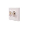 Розетка 2-м СП VESNA с заземл. со шторками ПБТ кремов. LEZARD 742-0300-178B