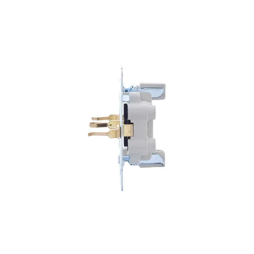 Розетка 2-м СП VESNA с заземл. со шторками ПБТ кремов. LEZARD 742-0300-178B