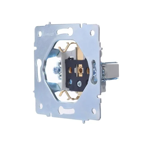 Розетка 1-м СП Vesna с заземл. ПБТ механизм крем. LEZARD 742-0388-122B