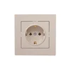 Розетка 1-м СП Vesna с заземл. ПБТ механизм крем. LEZARD 742-0388-122B